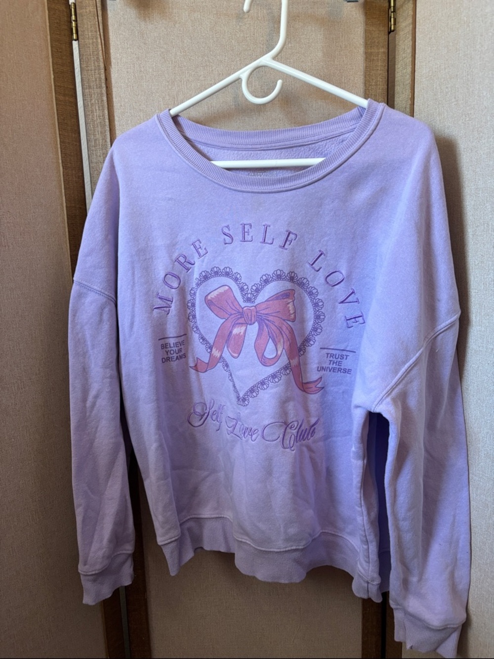 Zoe + Liv Lavender Cozy Fleece Sweatshirt XL